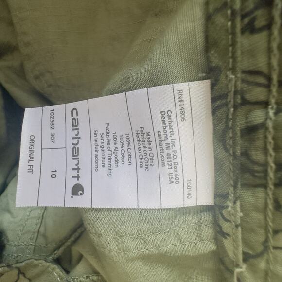 Carhartt Original Fit El Paso Cargo Camo Floral Print Shorts Womens NWT 10 - Picture 9 of 10